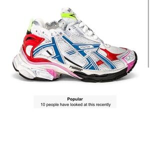 Balenciaga White Red Blue Sneakers